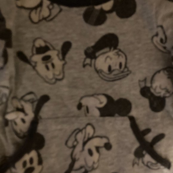 Disney Jumping Beans Classic Mickey Romper 3 Months Gray Pluto Donald Cotton GUC - Picture 2 of 3